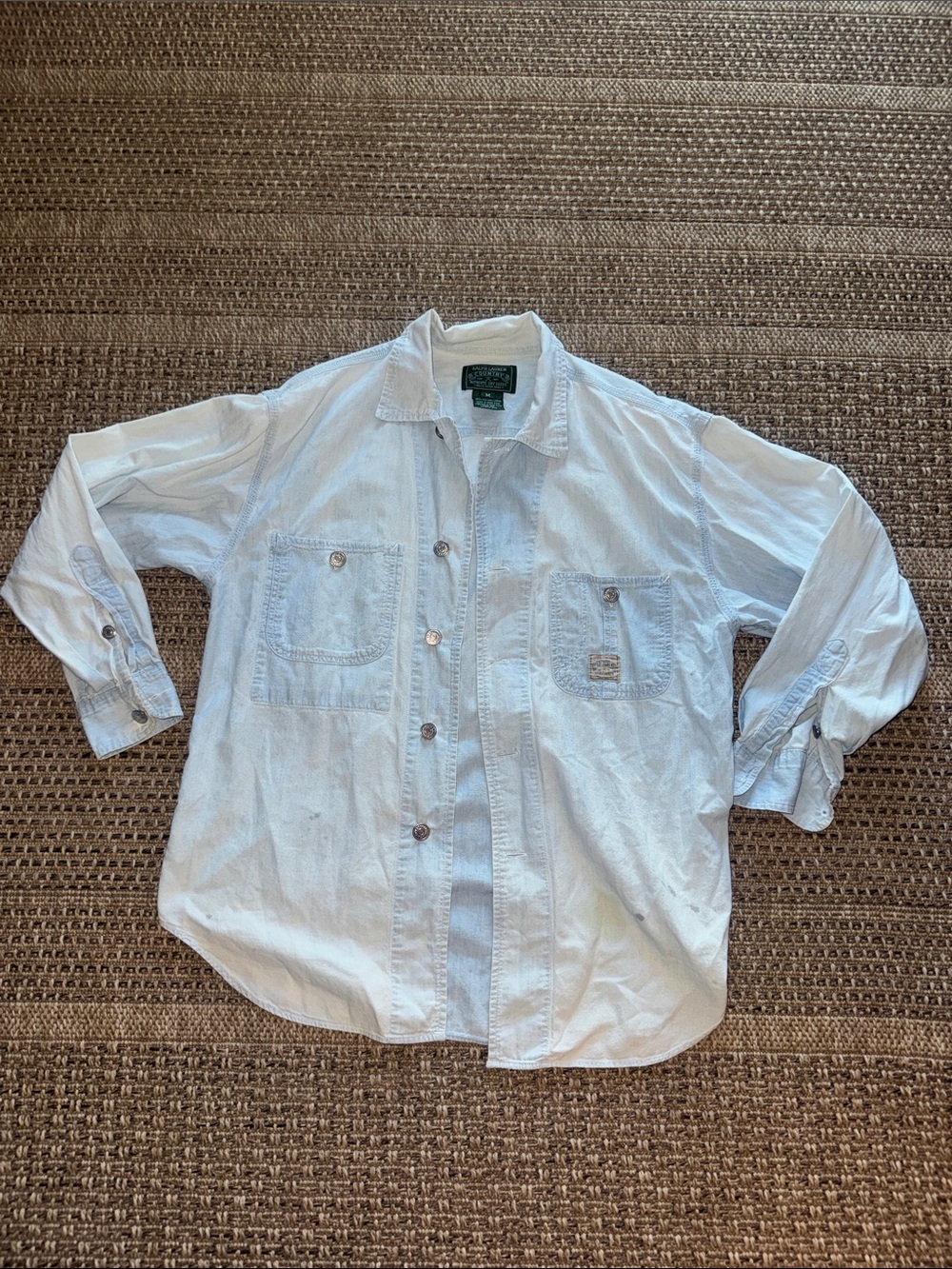 Ralph Lauren Country Light Blue Long-Sleeve Button-Up Shirt